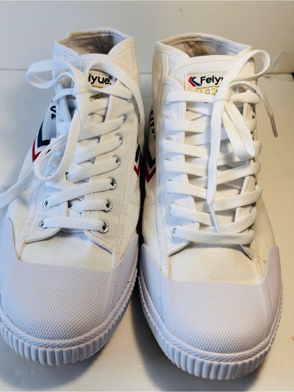 Feiyue FE Mid 1920 White Canvas Sneakers Men US 13